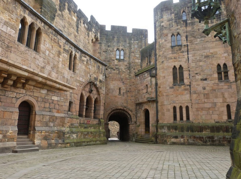 The castle's courtyard